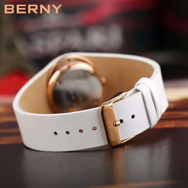 Ladies Luxury Casual Wristwatch - Genuine Leather Strap 4