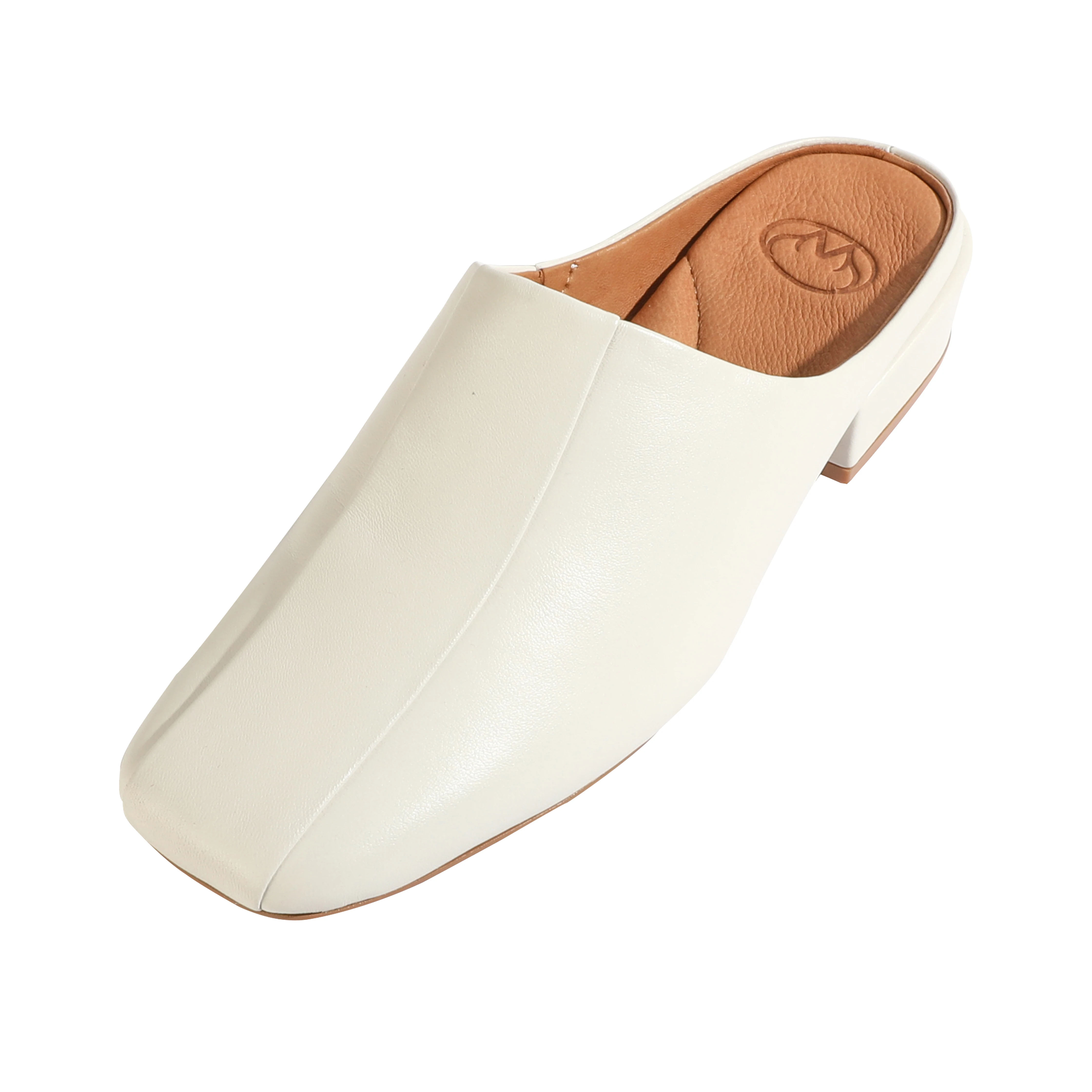 Women's Genuine Leather Sheepskin Muller Shoes Semi Slippers Stylish Fashion Soft And Comfort 5155