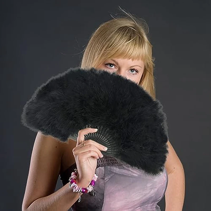 Винтажный черный складной ручной вентилятор праздничный Ручной Веер-хлопушка