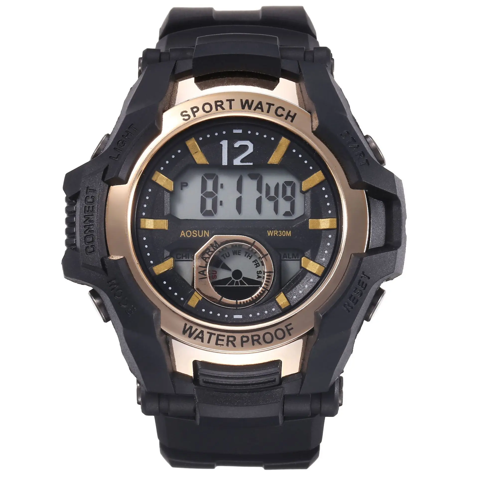 Watch outdoor sports for male students, multifunctional waterproof and fall-proof electronic watch for high school teenagers