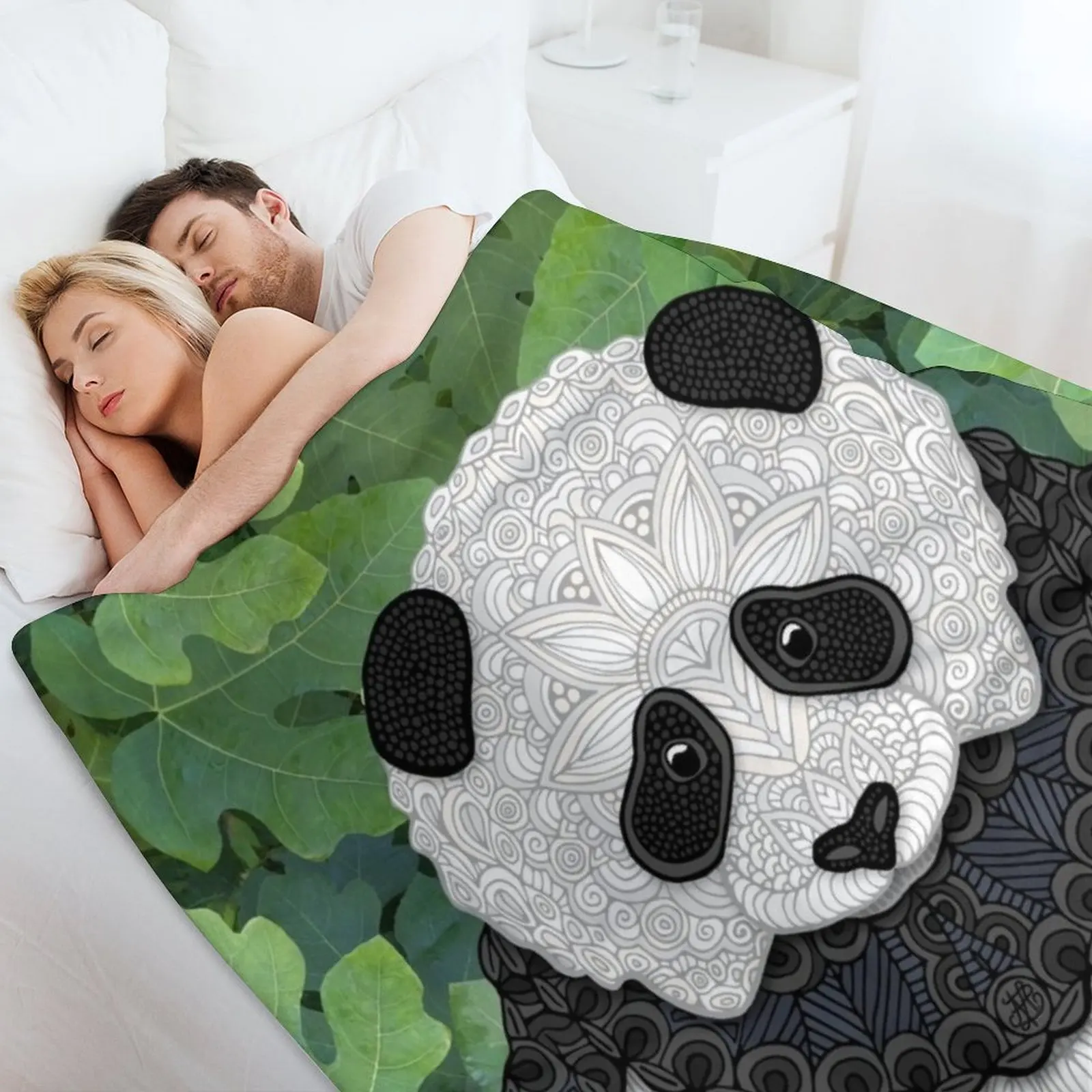 Одеяло с изображением маленькой панды аниме гигантские одеяла для дивана