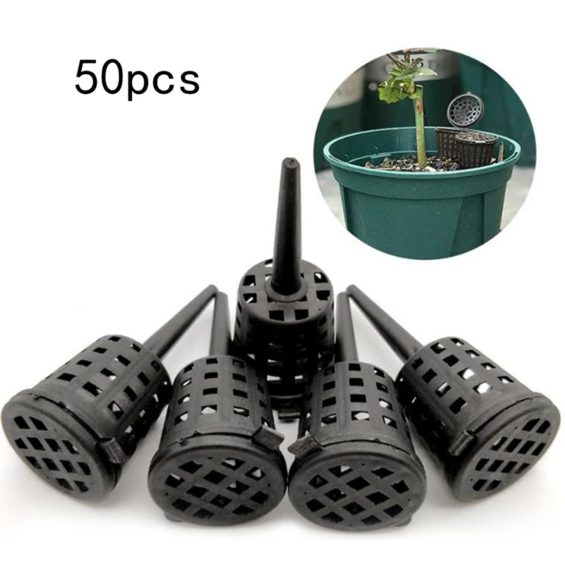 

50Pcs/pack Succulents Bonsai Tool Farm Gardening Supplies Flower Nursery Pots Plants Fertilizer Basket Cover With Lid Bug Growth
