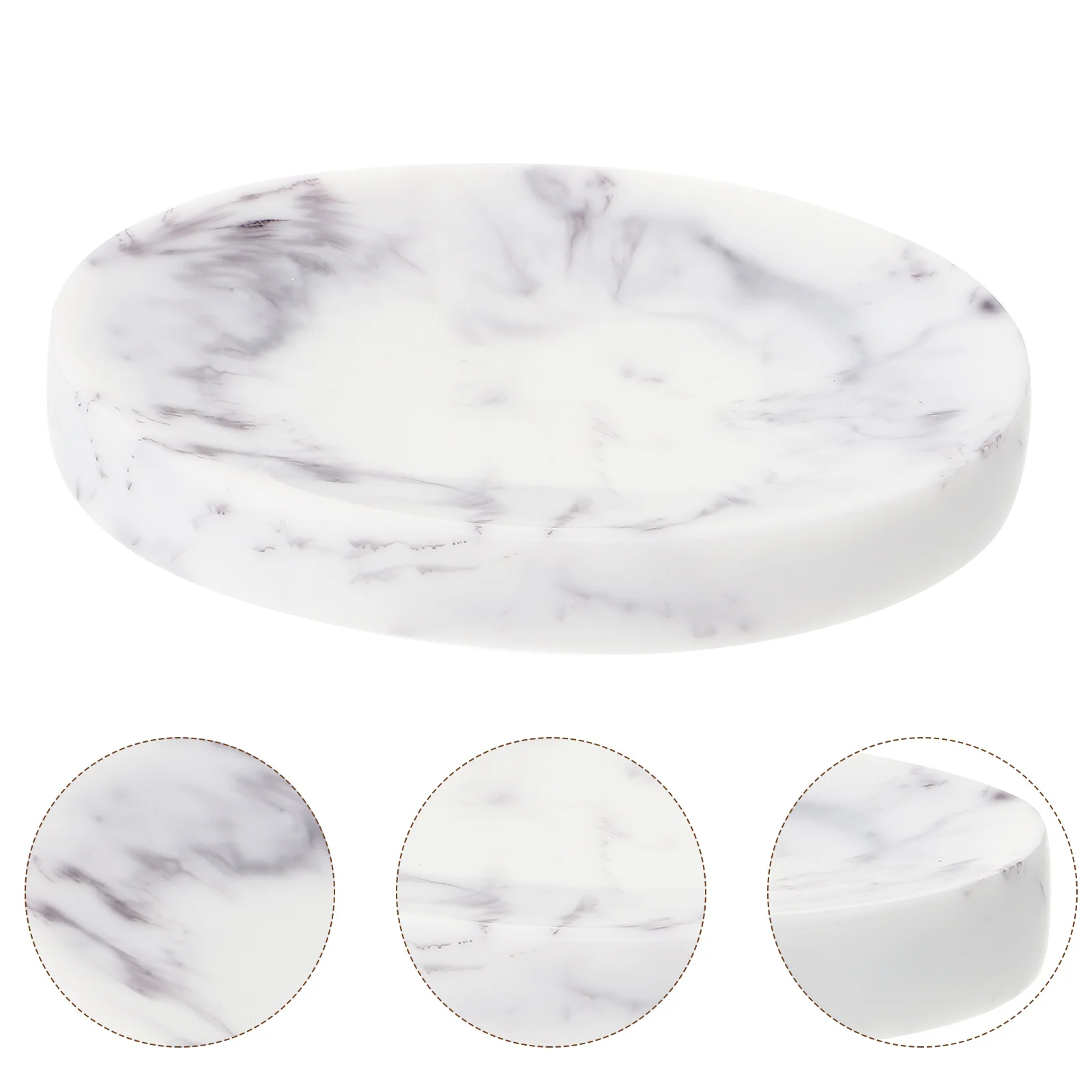 Kitchen Soap Tray Flatware Self Draining Accessory Countertop Container Bathroom Holder Marble Jewelry Dish