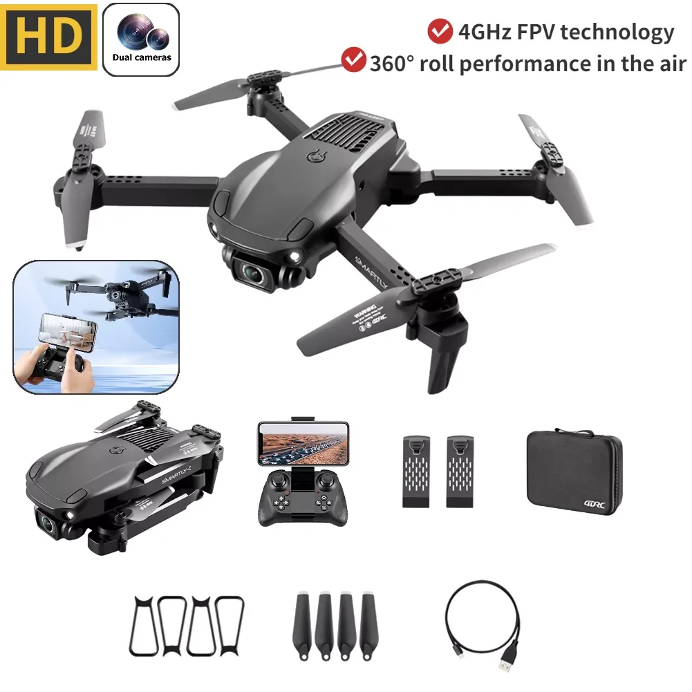 

New V22 Drone with Dual Camera Anti-Shake Foldable RC Quadcopter FPV Height Hold One Key Return Drones Beginners Gifts