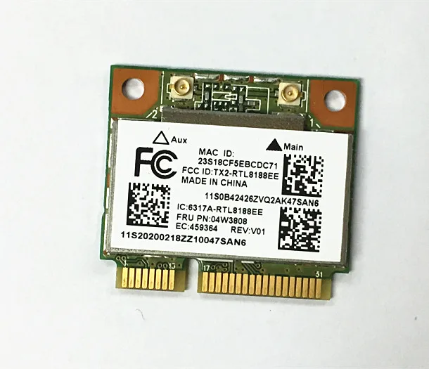 

New For Ralink RTL8188EE Half Mini PCI-E Wireless Card For Lenovo Thinkpad E145 E445 E545 H530 FRU:04W3808