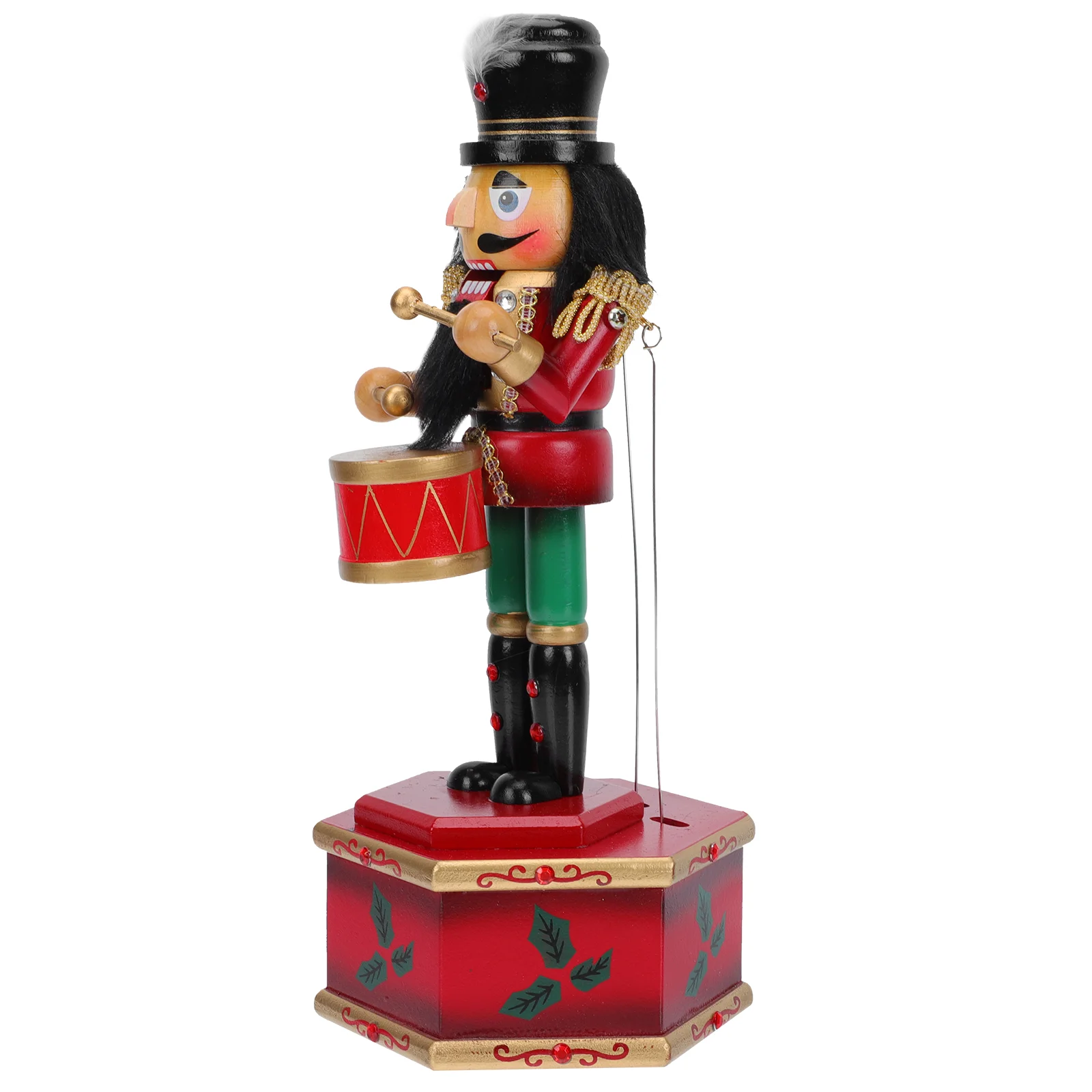 

Box Wooden Christmas Nutcrackermusical Santa Tree Manual Favors Partyfigureclockwork Wind Decor Shelf Holiday Kurt Toy Ornaments