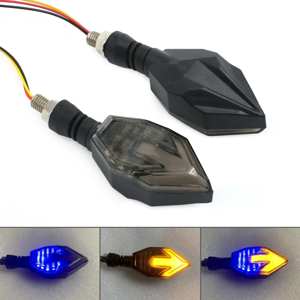 

2Pcs Universal LED Motorcycle Turn Signals Light 12v Indicator Warning Light Daylight Corner Light Motorcycle Accessories