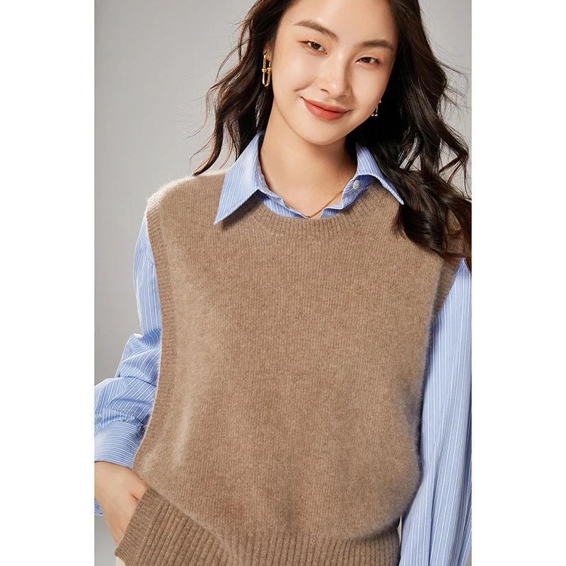 

Oneck Sweaters Women 100% Real Wool Knitting Pullovers Hot Sale Female Winter Warm Woolen Knitwears Ladies Tops