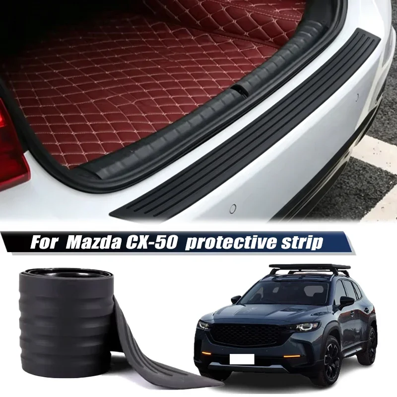 Фото Защитная накладка на порог багажника для Mazda CX-50, резиновая накладка на задний бампер, декоративная полоса, аксессуары для автомобиля №2