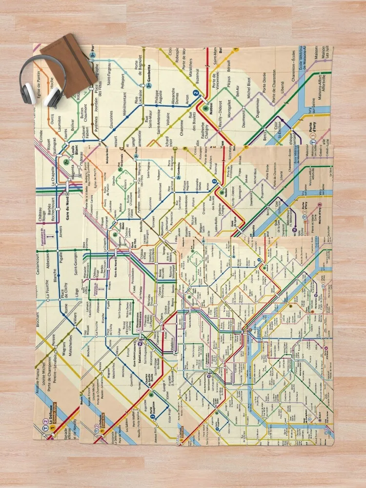 Одеяло с картой Парижа METRO модные диваны для малышей одеяла в стиле аниме косплея