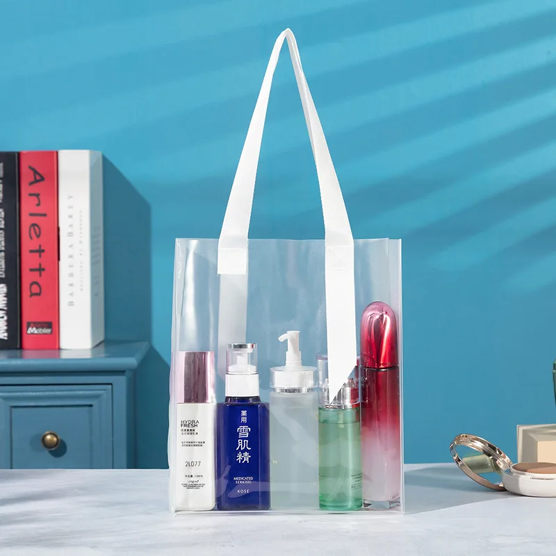 

Прозрачные матовые сумки для женщин, новинка 2022, сумки из ПВХ, женская сумка для хранения косметики, сумка для книг