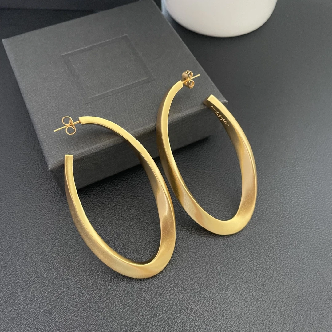 

Vintage Gold Plated Chunky Dome Drop Earrings for Women Glossy Thick Teardrop Earrings Dupes Lightweight Hoops