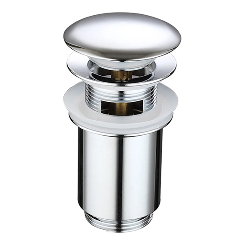 

1 Piece Wash Basin Drain Universal Silver Fitting For All Types Of Sinks And Washbasins With Overflow,