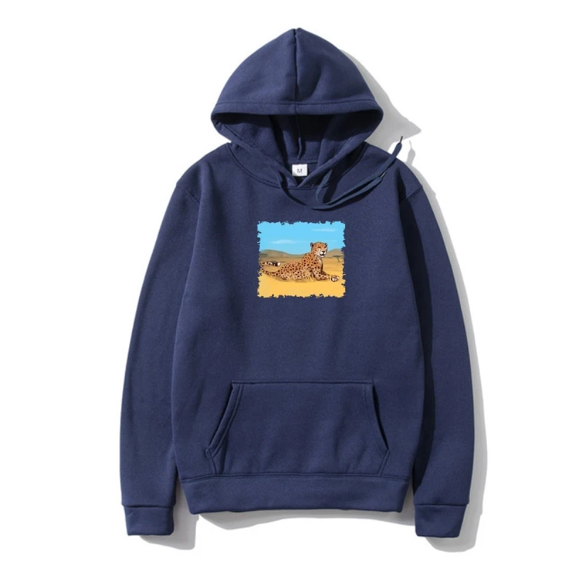 

Hoodies Cheetah Africa Savannah Men Novelty Outerwear