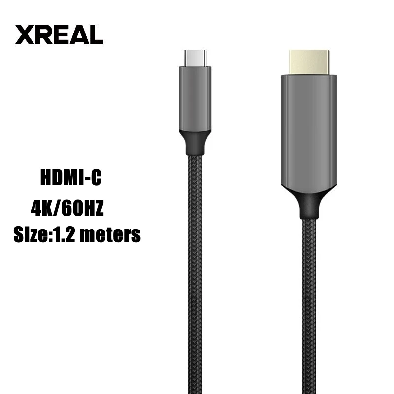 

XREAL high-definition video rotor HDMI to Type-C data cable 1.2 meters 60Hz support 4K screen HDMI-C