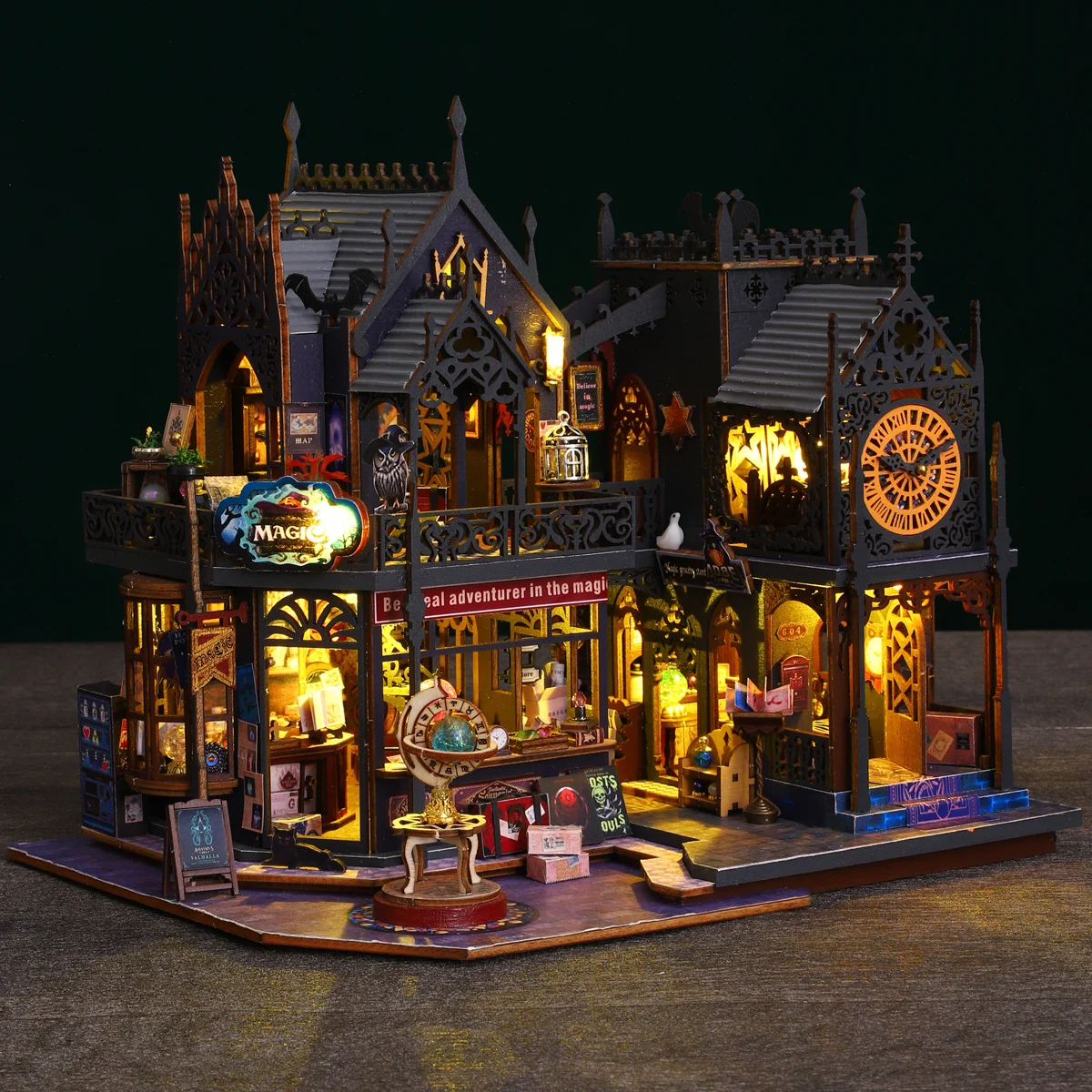 DIY Мини-кукольный Домик Строительный Комплект 3D Модель Головоломки Деревянные