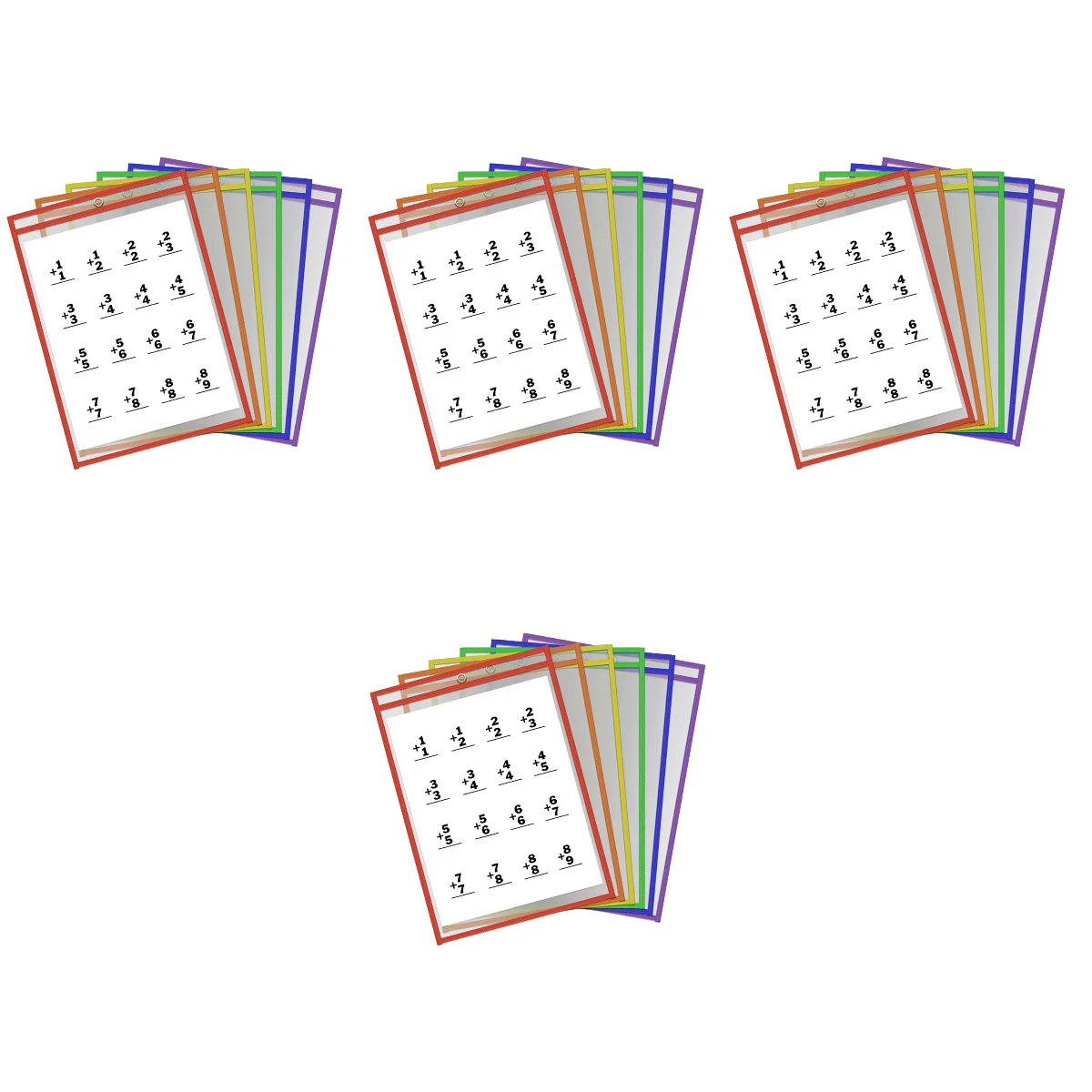 

24 Pcs Protective Paper Travel Binder Clip Clear Document Folder Durable Protectors