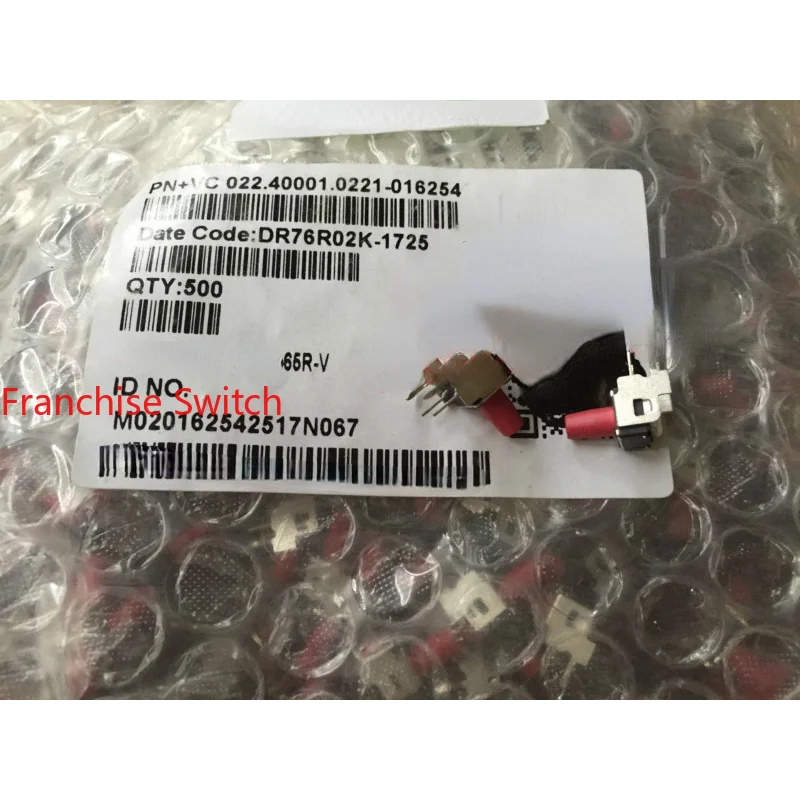 

10PCS DTSA-65R-V TACT SWITCH 6*6*9.5MM WITH BRACKET HORIZONTAL 2-PIN RED BUTTON