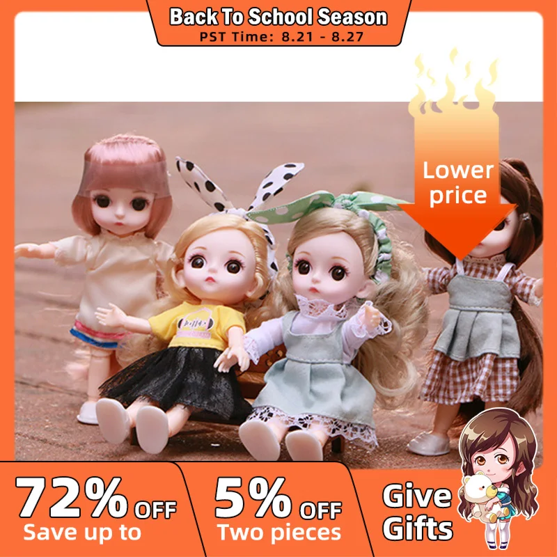 Tiny 1/8  BJD Plastic Doll Fairies High Quality Toy For Girl