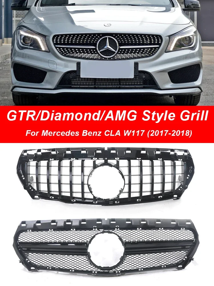 CLA35 CLA45 Refting Grill для Mercedes W117 GT гриль передний бампер спортивная гоночная решетка из