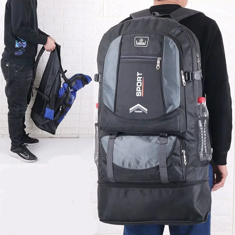 

Вместительный Расширенный дорожный рюкзак для кемпинга, мужские сумки для треккинга, прочные походные рюкзаки унисекс, уличная сумка для альпинизма для мужчин