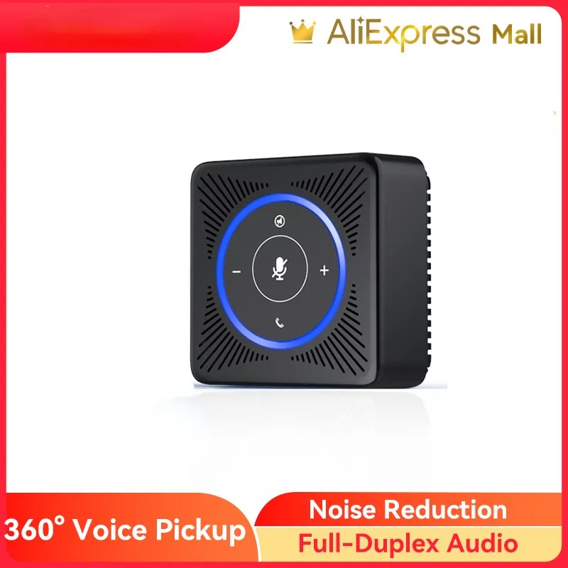 

USB Speakerphone Conference Calls EMEET M0 360° Voice Pickup Computer Speaker Built-in 4 AI Mics With Microphone For 4 People