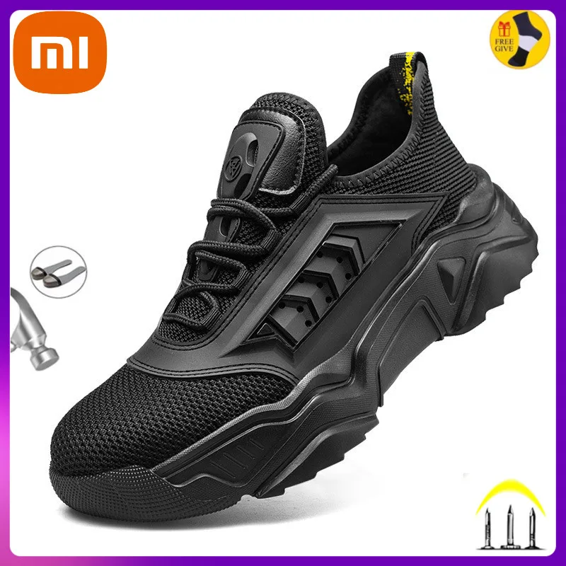 

Xiaomi Male Work Boots Indestructible Safety Shoes Men Steel Toe Shoes Puncture-Proof Work Sneakers Male Shoes Adult Work Shoes
