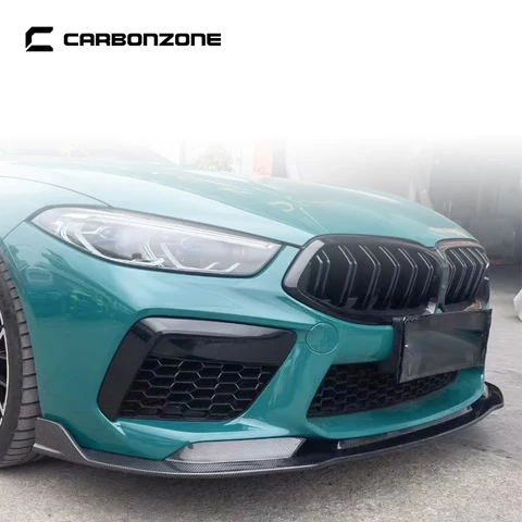 V-образный передний бампер из углеродного волокна для BMW 8 серии M8 спойлер для подбородка крыло Лопата диффузор Корпус Комплект