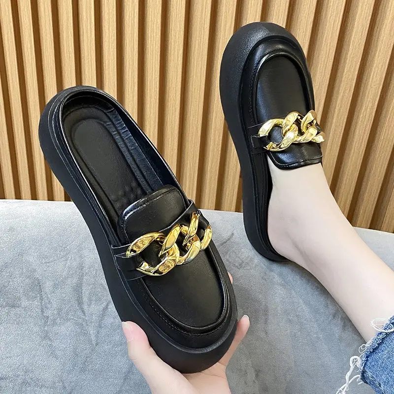

Mary Jane Shoes For Woman Platform Ladies Loafers 2021 Women Flats Lolita Spring Vintage Soft Slip On Chain Oxford Shoes