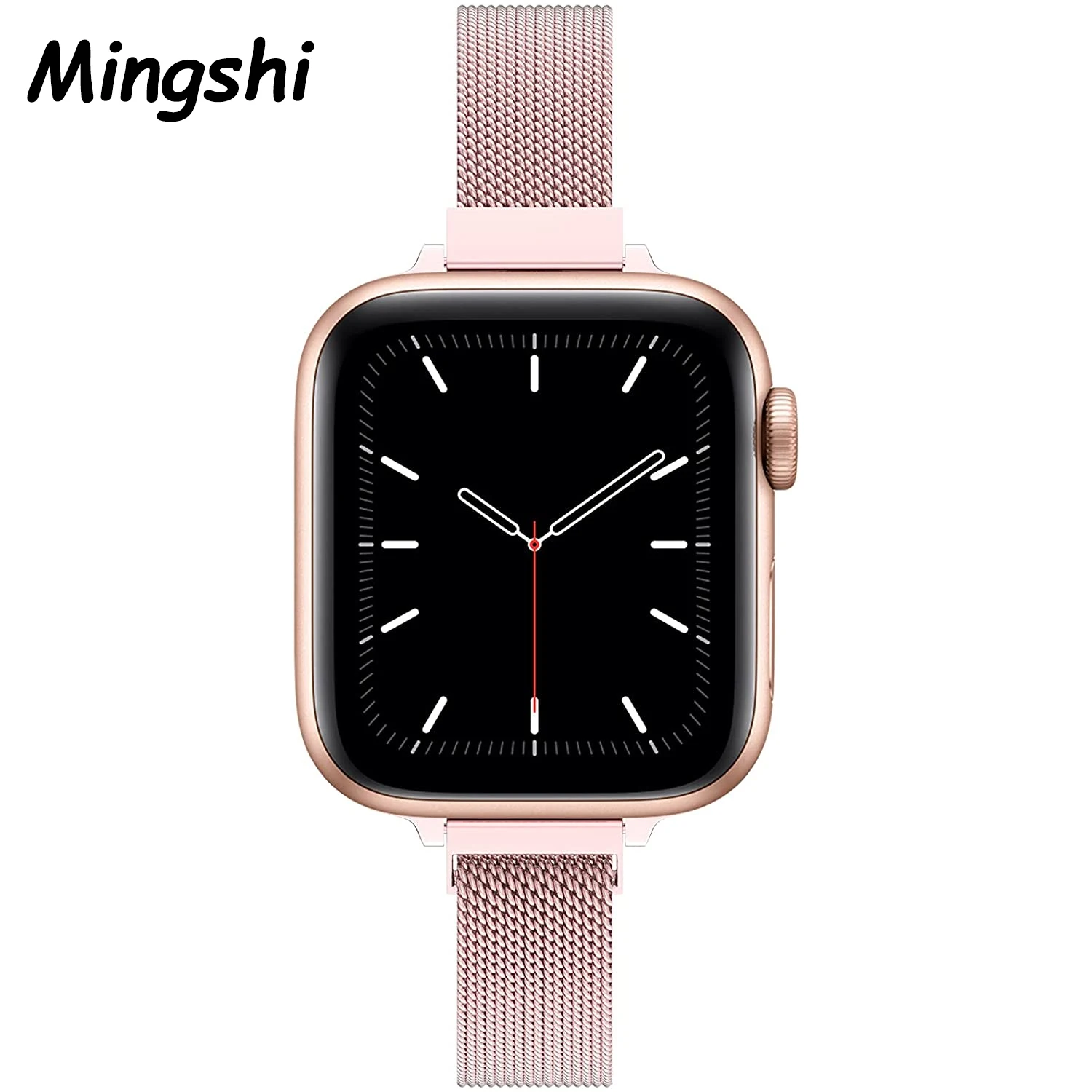 

Slim Watch Band for Apple Watch 7/SE 6/5/4 40MM 44MM Metal Bracelet Loop Strap for iWatch Series 3/2/1 38MM 40MM Wrist Watchband