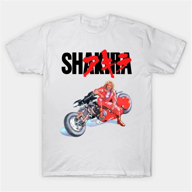 

Shakira T Shirt Akira Shotaro Kaneda Motorcycle TShirt Japan Anime Creative Design Tokoyo Fashion Harajuku Funny Top Tee
