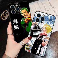 one piece anime phone case for funda iphone 11 13 pro max 12 mini x xr xs se 2020 5 6 6s 7 8 plus black coque etui celular back