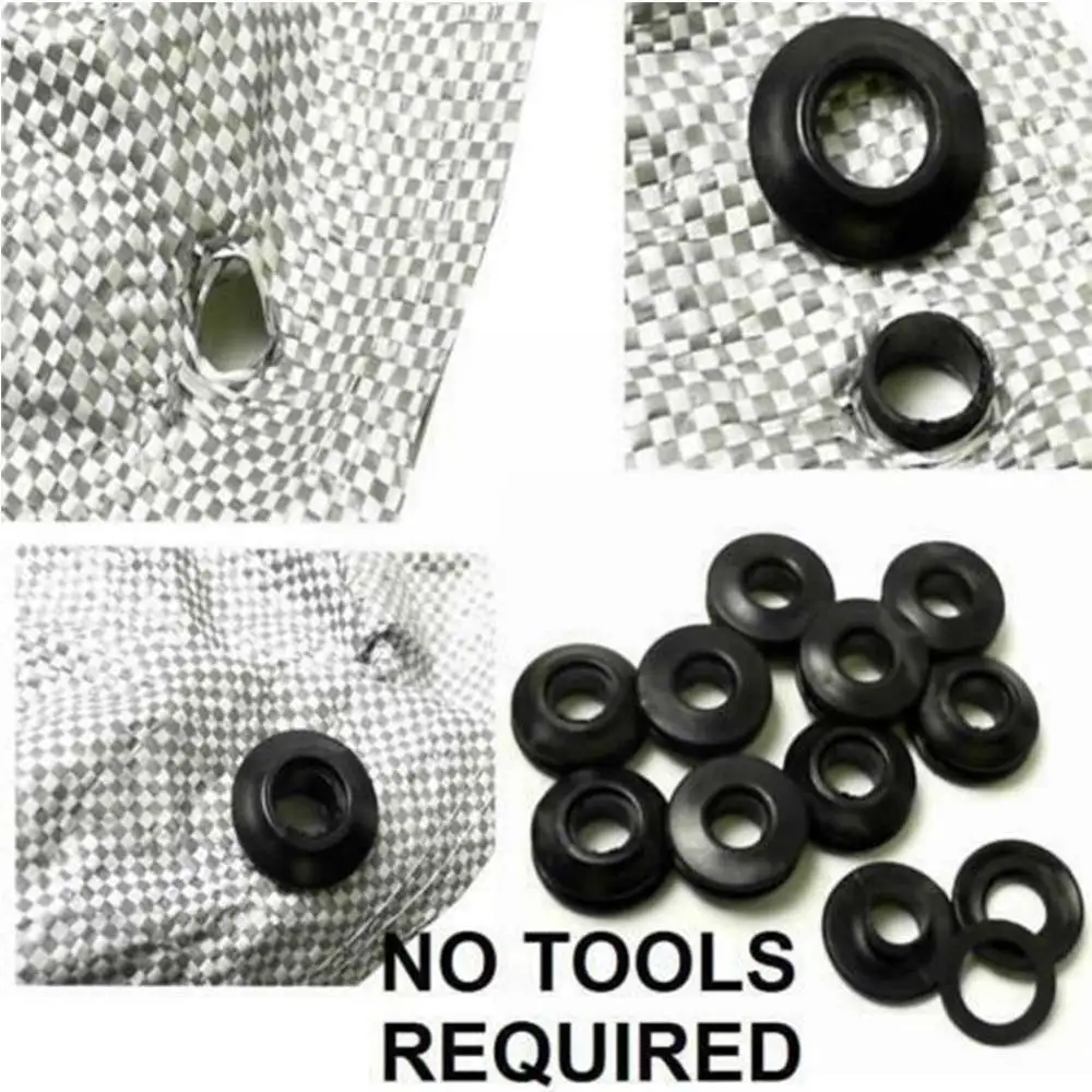 

10pcs Plastic Self Sealing Snap Eyelets Grommet Tarpaulin Buckle Groundsheet Accessories Tent Camp Outdoor Q9h4