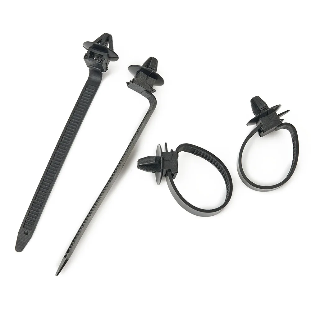 

50 PCS Car Hose Clips Nylon Cable Tie Wrap Fixed Fastener Clips Car Hose Fastening Zip Strap Kit Interior Accessories