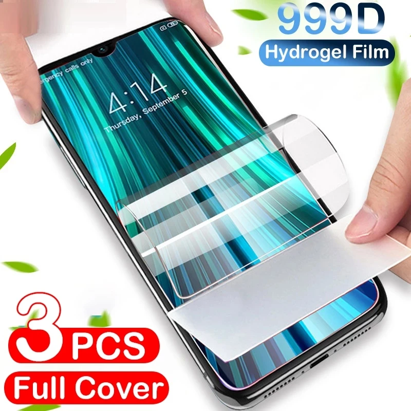 

3PCS Hydrogel Film For Xiaomi Redmi 9 9A 9C 9T 10 Prime 10A 10C Screen Protector Redmi Note 10 11 11E Pro 10T 11T 11SE Not Glass