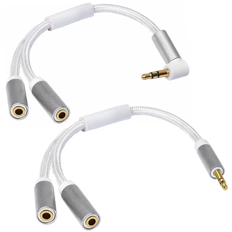 Позолоченная металлическая оболочка хлопковая сетка DC3.5 мм 3-полюсный аудио