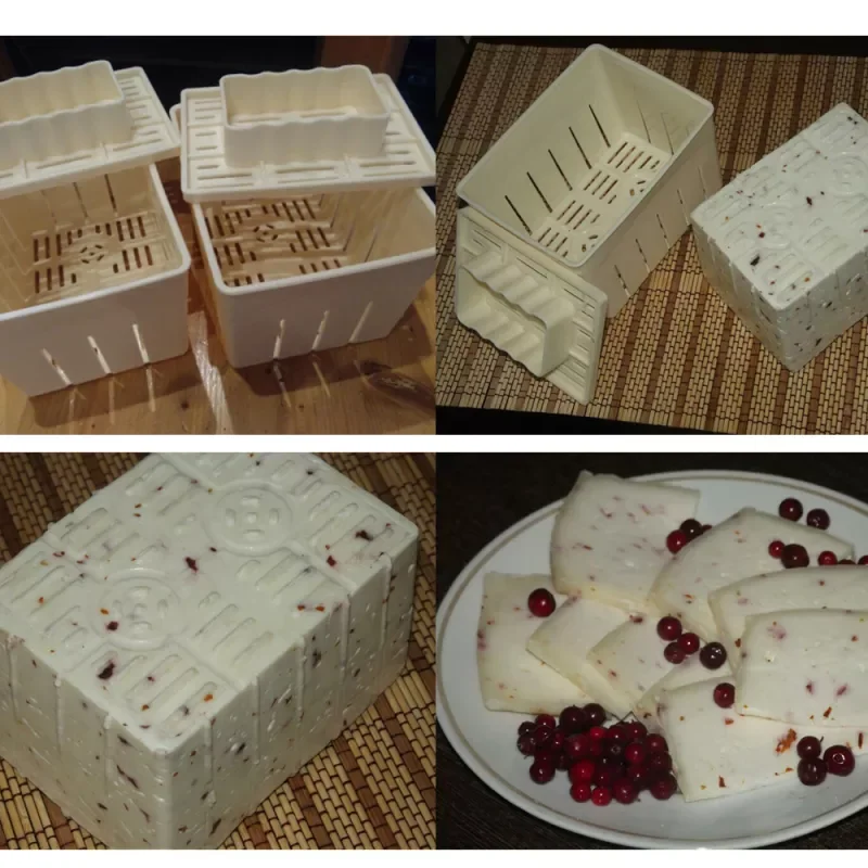 

NEW Plastic Tofu Press Mould Homemade Tofu Mold Soybean Curd Tofu Making Mold With Cheese Cloth Kitchen Cooking Tool