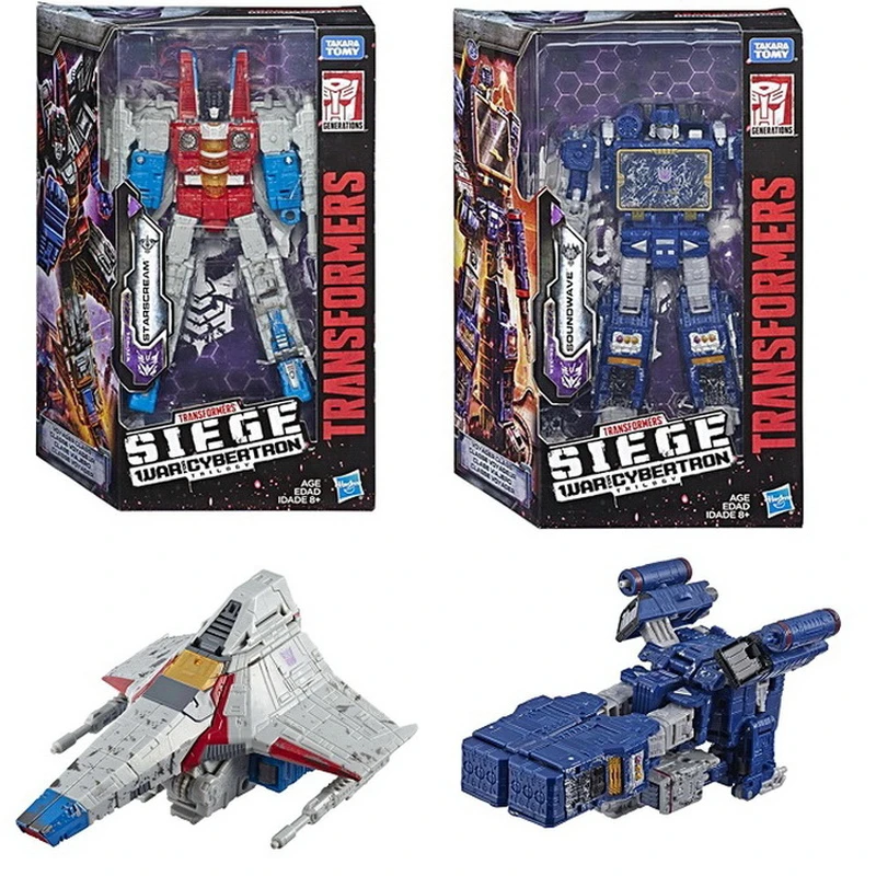 

TAKARA TOMY Transformers War Cybertron Class V Siege Series Starscream Soundwave Genuine Boxed Boy Gift Desktop Ornament