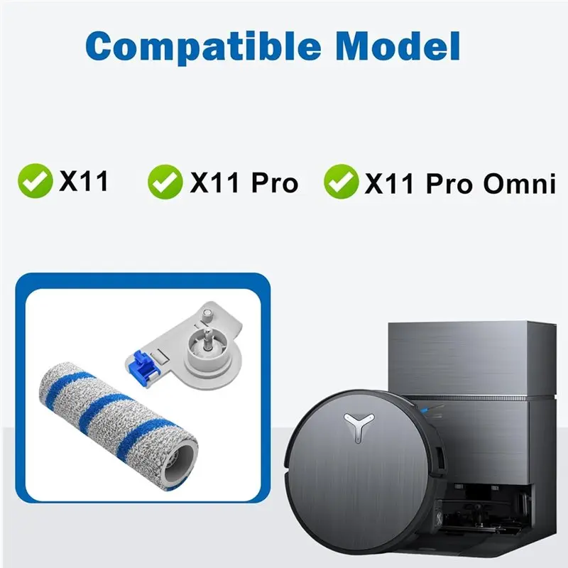 Для Ecovacs Deebot X11 Pro OmniX11 ProX11T80ST80S PRO: совместимая роликовая щетка, ручка, крышка, насадка для влажной уборки, аксессуары (Va) (art.: 3920da66dd124) - 3920da66dd124