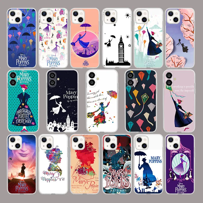 Transparent Case For Xiaomi Redmi A1 A2 A3 7 9A 9C 10A 9T 13 13C 14C K40 K60 Plus KD-12 Mary Poppins Returns