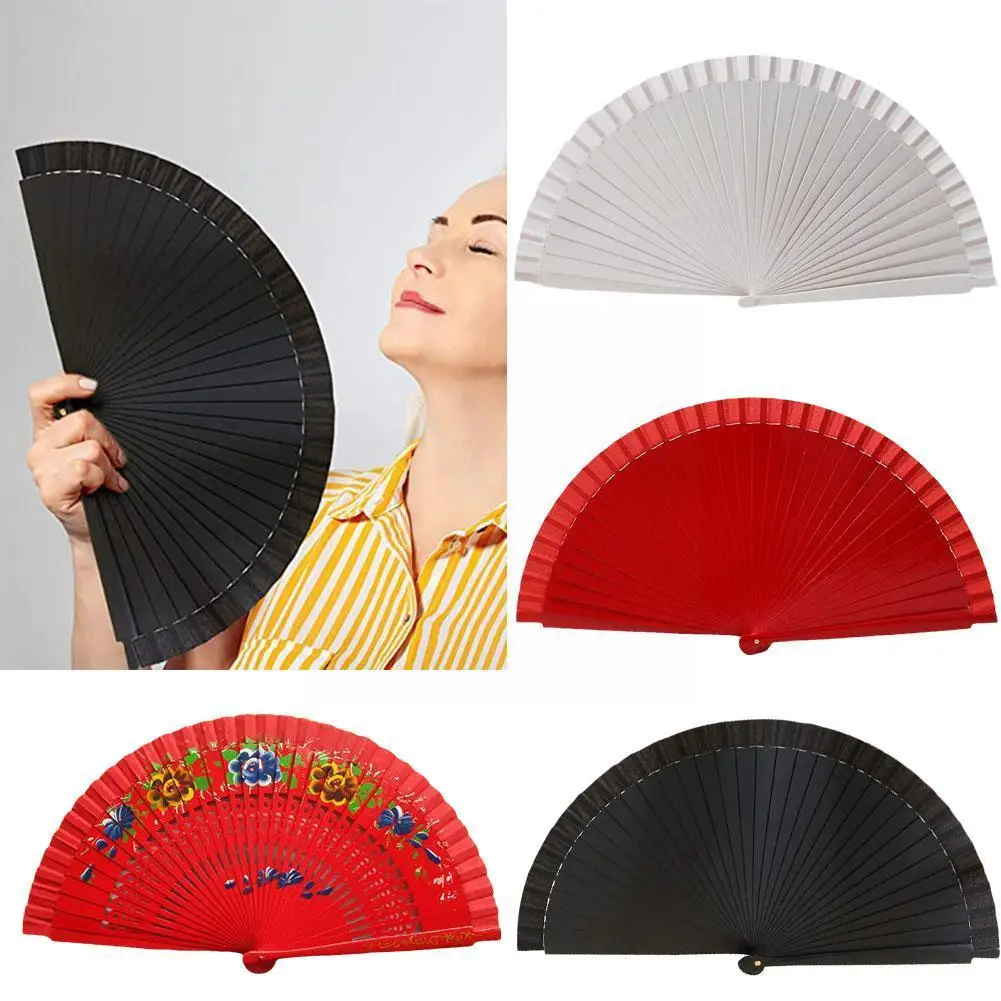 

10/13 Inch Folding Fan Hand Silk Cloth Diy Chinese Antiquity Folding Wooden Folding Fan Bamboo Painting Diy Calligraphy Fan A8x3