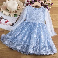 girls lace embroidery dress for spring autumn dresses for girls princess dress toddler party tutu baby girl tulle casual wear