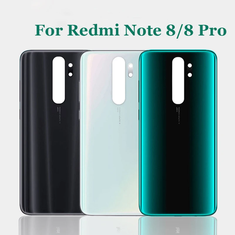 

Battery Cover For Xiaomi Redmi Note 8 Pro Back Glass Rear Door Housing Case Replacement Parts For Redmi Note8 & Adhesive Sticker