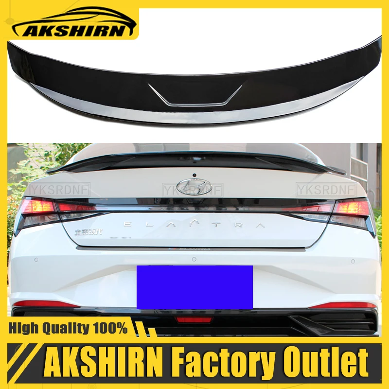 

Car Spoilers for 2020 2021 Hyundai Elantra Avante CN7 ABS Rear Trunk Wing Spoiler Car Tail Decoration High Quality Accessories