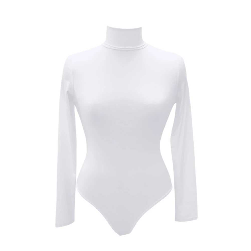 Женское корректирующее боди с высоким воротником