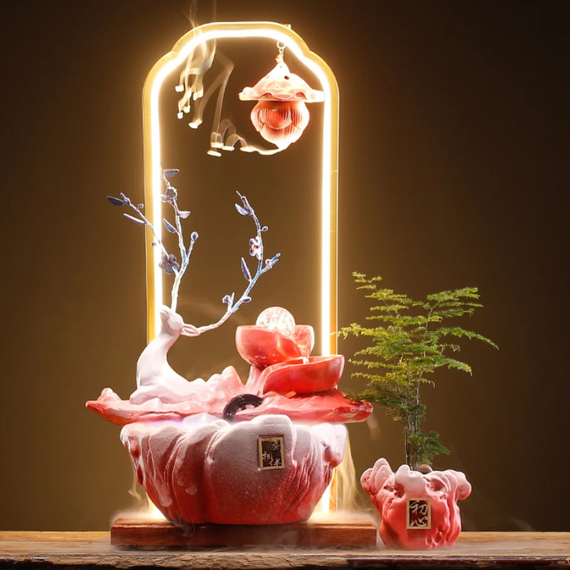 

Новый китайский стиль Zhaocaisheng украшения для богатства для дома гостиной настольный фонтан ландшафтное Украшение Офис открытые подарки