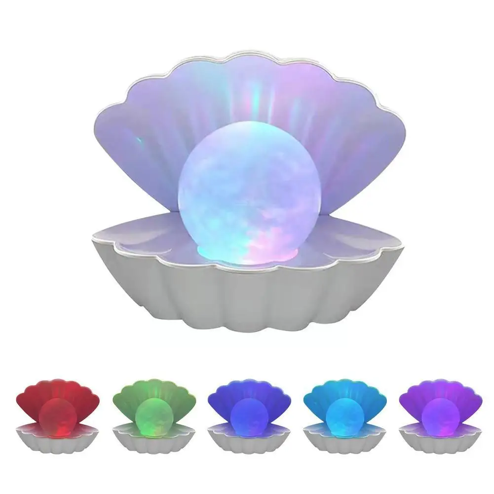 

LED Night Light Shell Pearl Lamp Room Aesthetics Fancy Lighting Cartoon Birthday Decorations Creative Christmas Gift Bedsid Q6O1