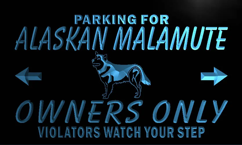 

Alaskan Malamute Owners Only Led Neon Light Sign