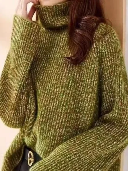 Свитер женский новинка 2024 осенне-зимняя водолазка верхняя одежда без рукавов