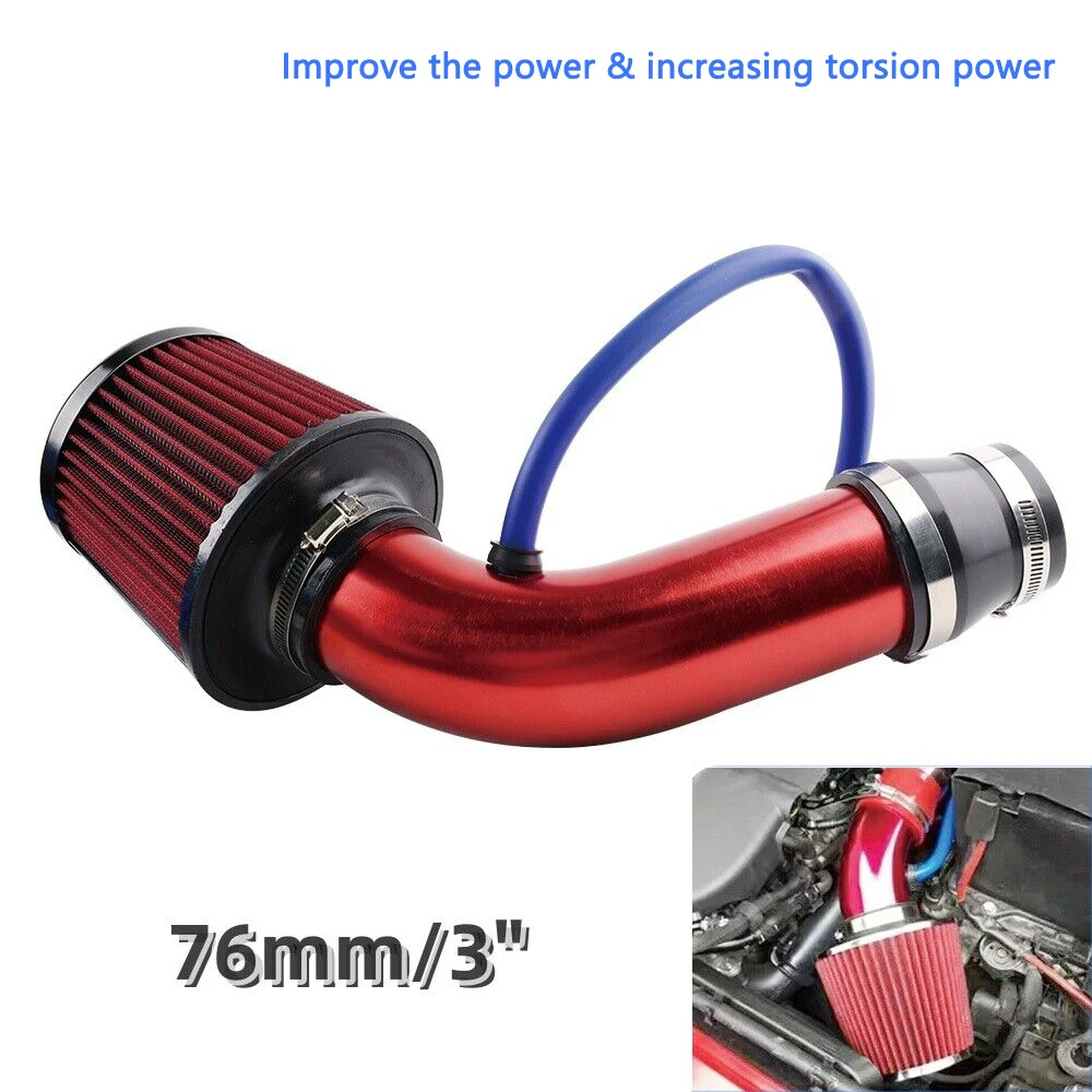 Фильтр впуска холодного воздуха индукционная труба впускной шланг 76 мм 3 дюйма